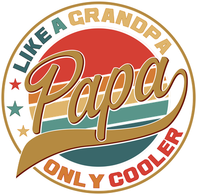 Papa Like A Grandpa Only Cooler Emblem Toddler T-Shirt